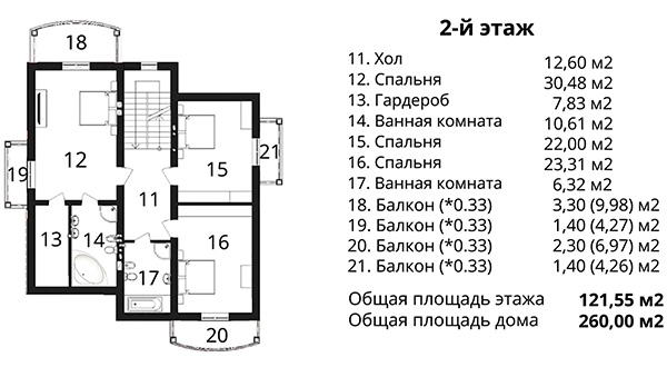 план 2 этажа в КГ Золоче Клуб