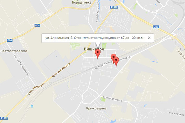 Таунхаус Родинний на карте