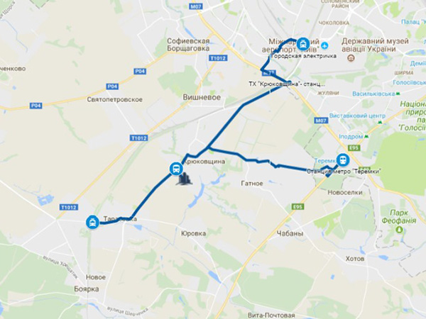 Таунхаус в Крюковщине на карте
