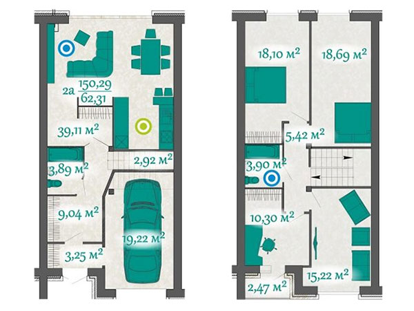 план Таунхаусов Green Villa
