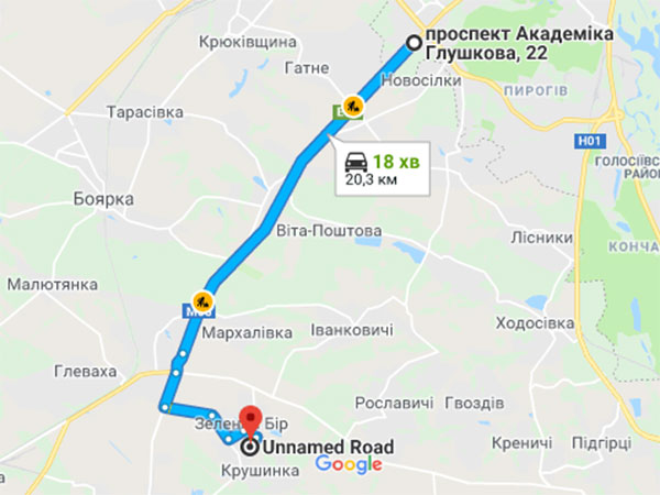КГ Крушинские Озера на карте