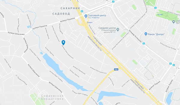 КГ Святошинский на карте