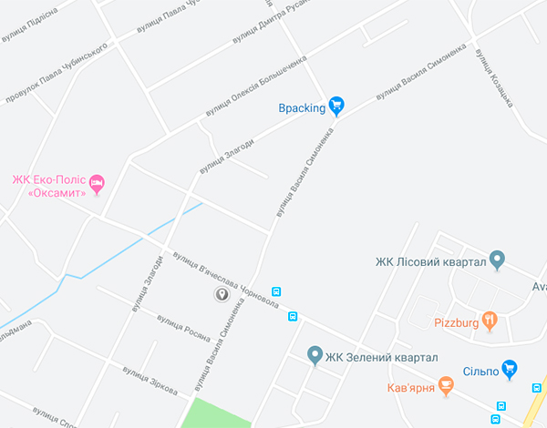 Таунхаусы Лавандовый на карте