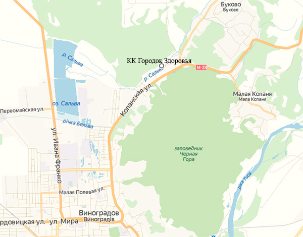 КГ Городок Здоровья на карте