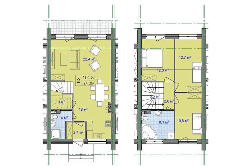 Дом 105 м2 в КГ Villa Gatne