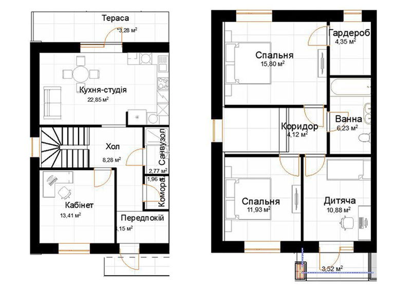 Дом 110 м2 в Дуплексе Toscana Home