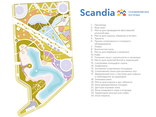 Генплан ЖК Scandia
