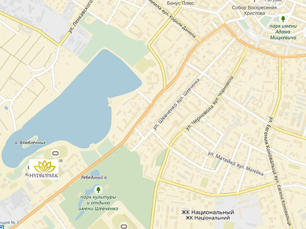 ЖК HydroPark DeLuxe на карте