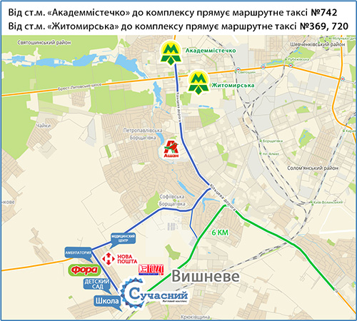 ЖК Современный на карте