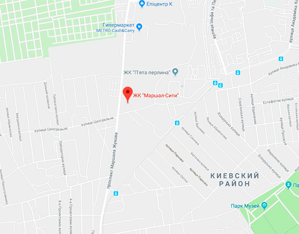 ЖК Маршал-Сити на карте