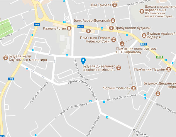 ЖК Театральный на карте