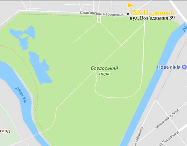 ЖК Парковый на карте