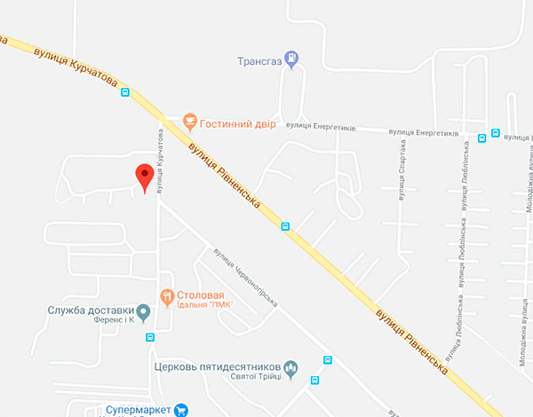 ЖК на ул. Курчатова, 62г, 62д на карте