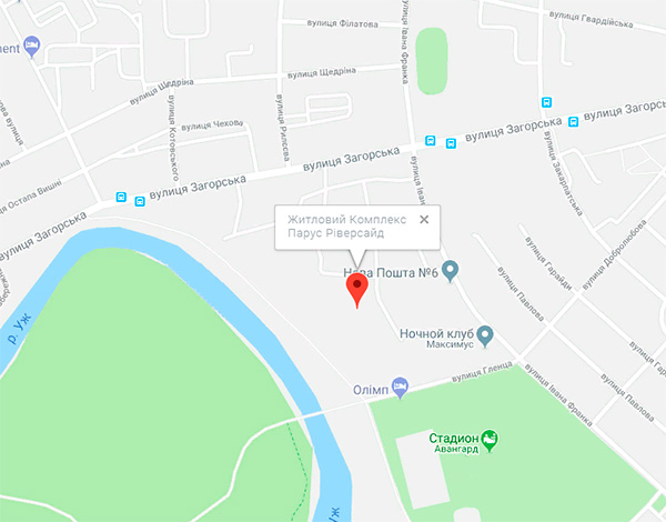 ЖК Парус Riverside на карте
