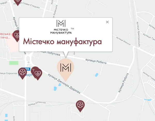 ЖК Городок Мануфактура / Мистечко Мануфактура на карте