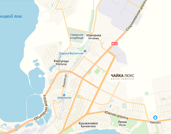 ЖК Чайка Люкс на карте