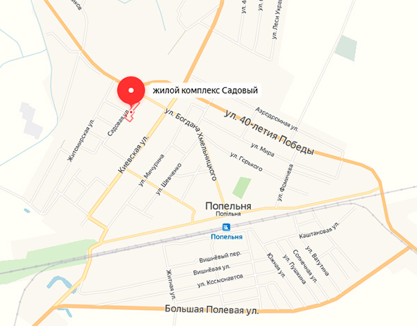 ЖК Садовый на карте