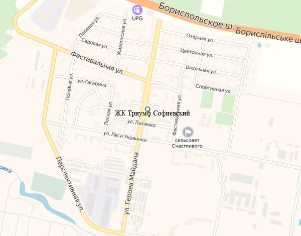 ЖК Триумф Софиевский на карте