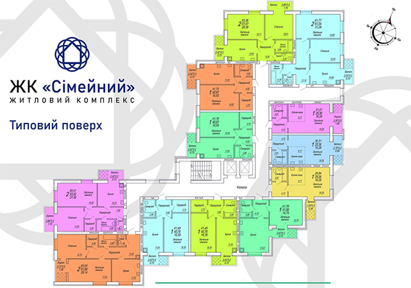 План этажа в ЖК Семейный