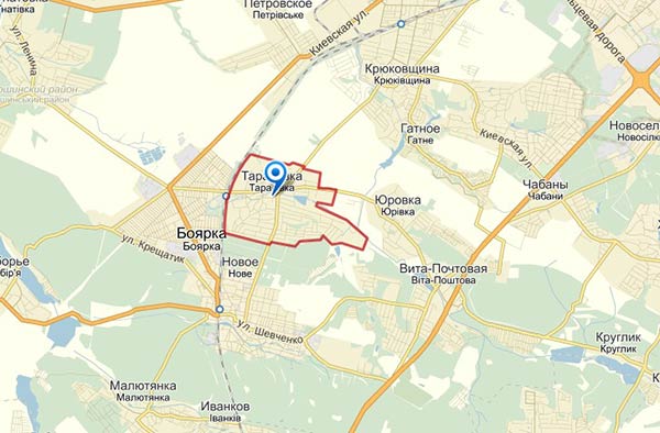КГ Тарасовке на карте
