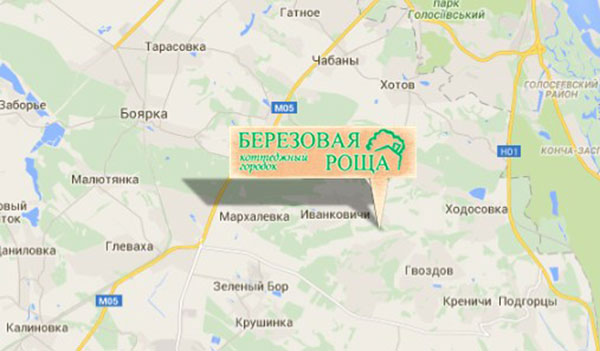 КГ Березовая роща на карте