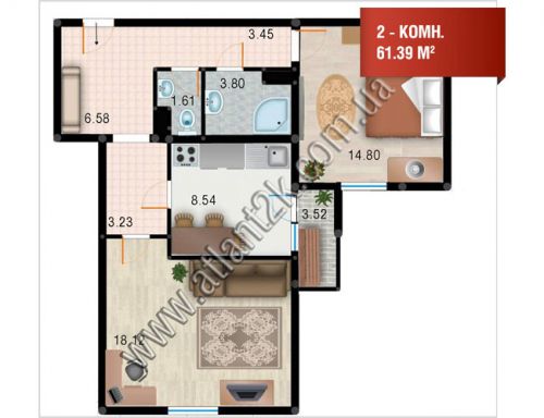 2-ком. квартира