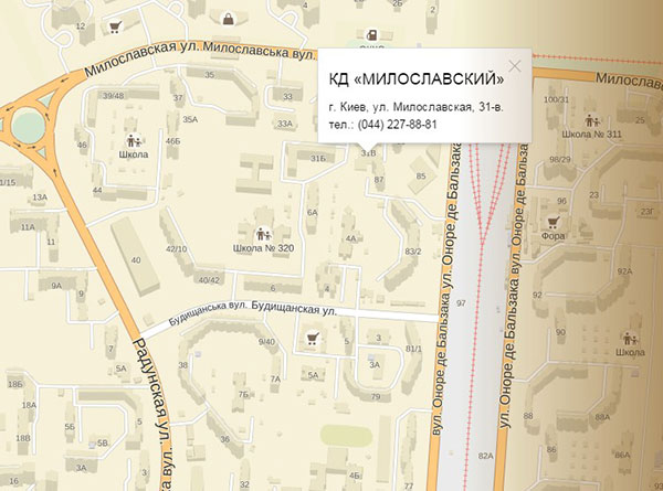 ЖК Милославский на карте