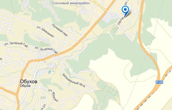 ЖК на ул.Песчаной 1 на карте