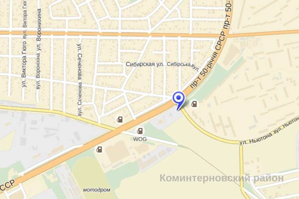 ЖК на ул.Ньютона на карте