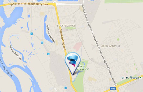 ЖК Переможець на карте