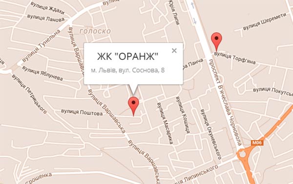 ЖК Оранж на карте
