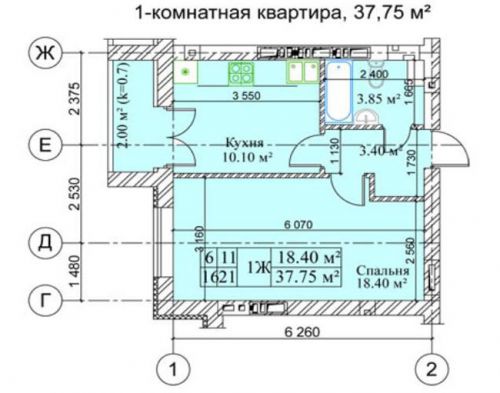 1-ком.квартира