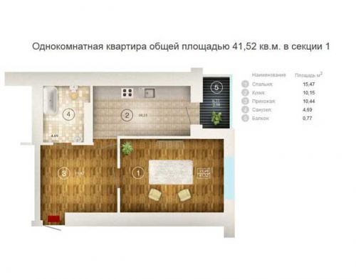 1-но ком. квартира