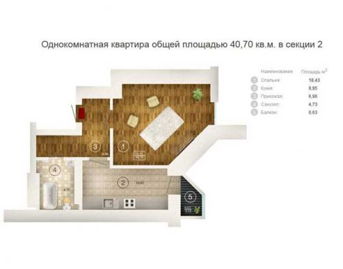 1-но ком. квартира