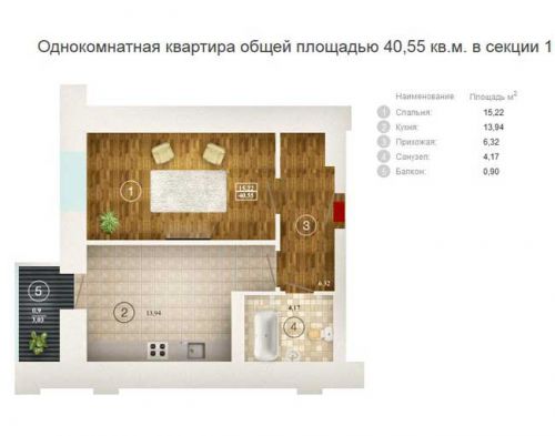 1-но ком. квартира