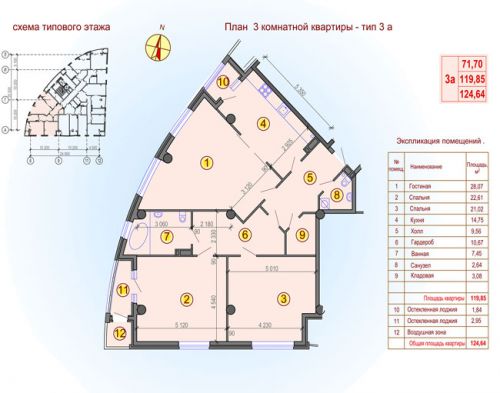 3-ком. квартира
