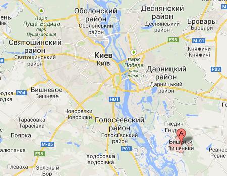 Расположение КГ Вишневый городок на карте