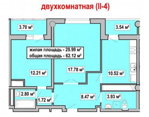 2-ком. квартира