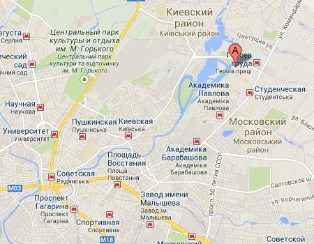 Расположение ЖК Пески на карте
