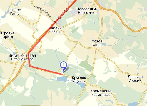 Расположение КГ Круглик озерный на карте