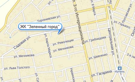 ЖК Зеленый город на карте