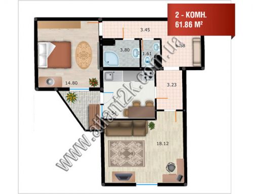 2-ком. квартира