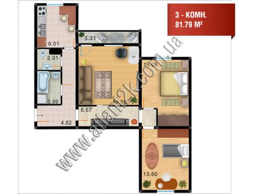 3-ком. квартира